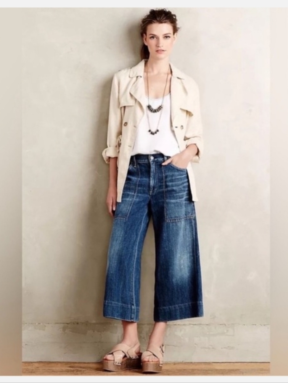 Anthropologie Citizens of Humanity Posie Wide-Leg Crop Jeans